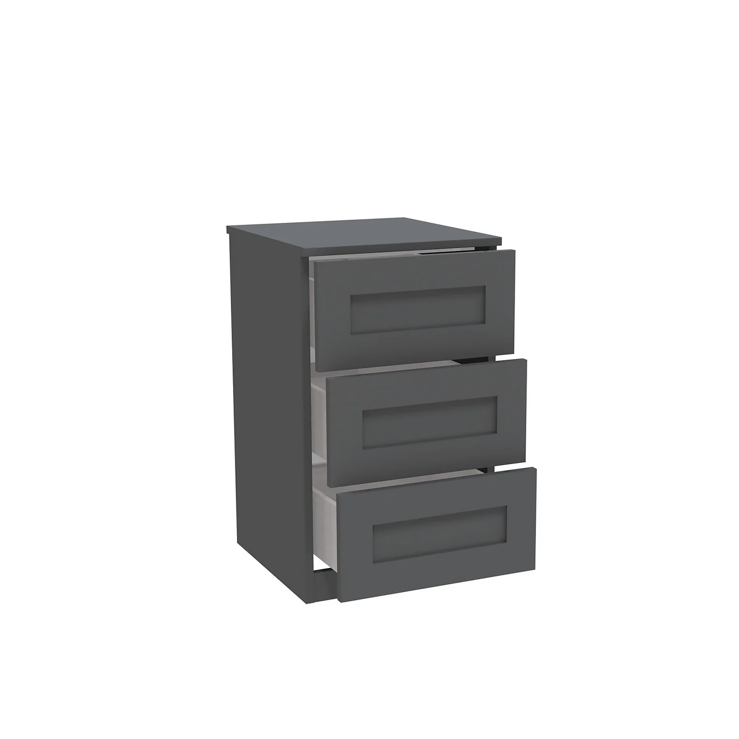 House Beautiful Realm Narrow Chest Of Drawers - Carbon Grey Shaker (W) 450mm X (H) 756mm 5 House Beautiful Realm Narrow Chest Of Drawers - Carbon Grey Shaker (W) 450mm X (H) 756mm - Image 3