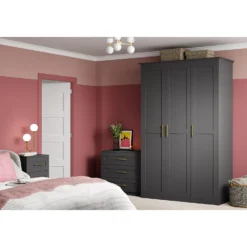 House Beautiful Realm Narrow Chest Of Drawers - Carbon Grey Shaker (W) 450mm X (H) 756mm 9 House Beautiful Realm Narrow Chest Of Drawers - Carbon Grey Shaker (W) 450mm X (H) 756mm -Home Style Sales 13999816 3865005575525621