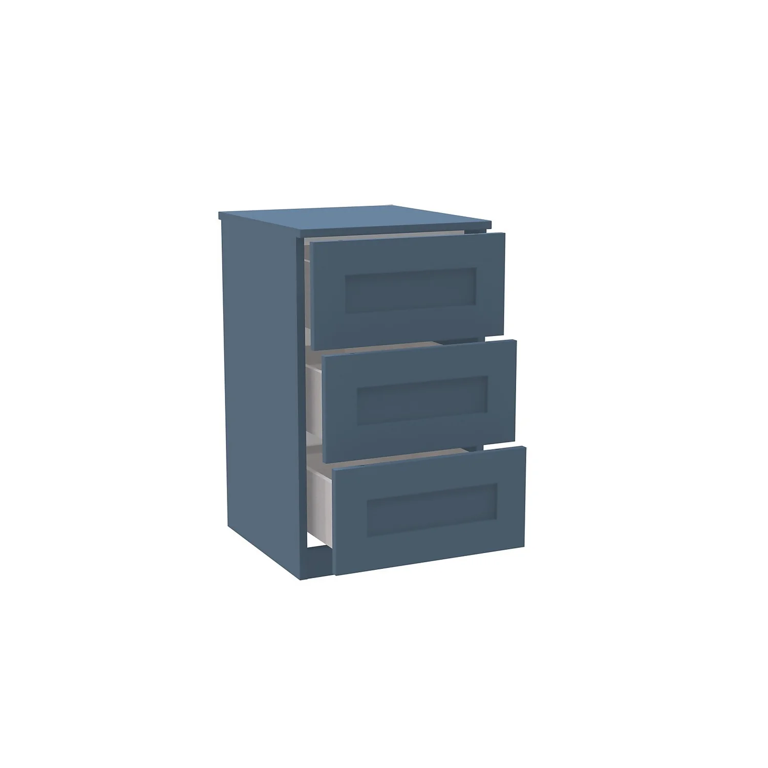 House Beautiful Realm Narrow Chest Of Drawers - Navy Blue Shaker (W) 450mm X (H) 756mm 4 House Beautiful Realm Narrow Chest Of Drawers - Navy Blue Shaker (W) 450mm X (H) 756mm - Image 2