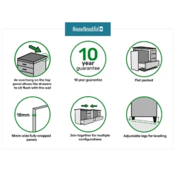 House Beautiful Honest Narrow Chest Of Drawers - Gloss Grey Slab (W) 450mm X (H) 756mm -Home Style Sales 13999821 1375010952155945