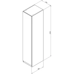 House Beautiful Honest Single Wardrobe, White Carcass - Gloss Grey Slab Door (W) 450mm X (H) 2196mm 11 House Beautiful Honest Single Wardrobe, White Carcass - Gloss Grey Slab Door (W) 450mm X (H) 2196mm -Home Style Sales 13999833 1635005573293033
