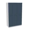 House Beautiful Realm Triple Wardrobe, White Carcass - Navy Blue Shaker Doors (W) 1350mm X (H) 2196mm -Home Style Sales 13999846 1805005573536024