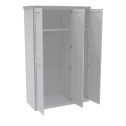 House Beautiful Realm Fitted Look Triple Wardrobe, White Carcass - White Shaker Doors (W) 1451mm X (H) 2256mm -Home Style Sales 13999882 4425007395227551