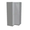 House Beautiful Realm Corner Wardrobe, Grey Carcass - White Shaker Doors (W) 1053mm X (H) 2196mm -Home Style Sales 13999942 1815005578335955