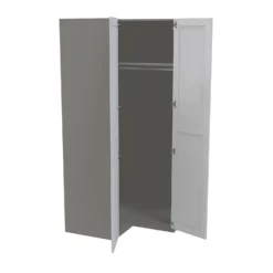 House Beautiful Realm Corner Wardrobe, Grey Carcass - White Shaker Doors (W) 1053mm X (H) 2196mm 6 House Beautiful Realm Corner Wardrobe, Grey Carcass - White Shaker Doors (W) 1053mm X (H) 2196mm -Home Style Sales 13999942 2065007393904218