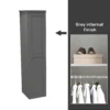 House Beautiful Realm Fitted Look Single Wardrobe, Grey Carcass - Carbon Grey Shaker Door (W) 551mm X (H) 2256mm 1 House Beautiful Realm Fitted Look Single Wardrobe, Grey Carcass - Carbon Grey Shaker Door (W) 551mm X (H) 2256mm -Home Style Sales 13999954 1205052687710778