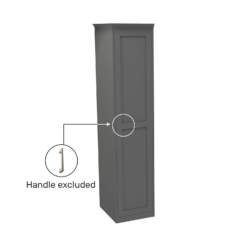 House Beautiful Realm Fitted Look Single Wardrobe, Grey Carcass - Carbon Grey Shaker Door (W) 551mm X (H) 2256mm -Home Style Sales 13999954 1645014911838866