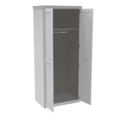 House Beautiful Realm Fitted Look Double Wardrobe, Grey Carcass - White Shaker Doors (W) 1001mm X (H) 2256mm -Home Style Sales 13999958 7635007394002870