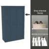 House Beautiful Realm Fitted Look Triple Wardrobe, Grey Carcass - Navy Blue Shaker Doors (W) 1451mm X (H) 2256mm 1 House Beautiful Realm Fitted Look Triple Wardrobe, Grey Carcass - Navy Blue Shaker Doors (W) 1451mm X (H) 2256mm -Home Style Sales 13999969 1635052687843846