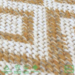 Recycled Cotton Tribal Rug - Ochre - 100x150cm -Home Style Sales 14015878 1825006093839875