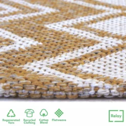 Recycled Cotton Tribal Rug - Ochre - 100x150cm -Home Style Sales 14015878 9755006093911128