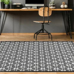 Recycled Cotton Starburst Rug - Monochrome - 100x150cm -Home Style Sales 14015881 9165006094103137