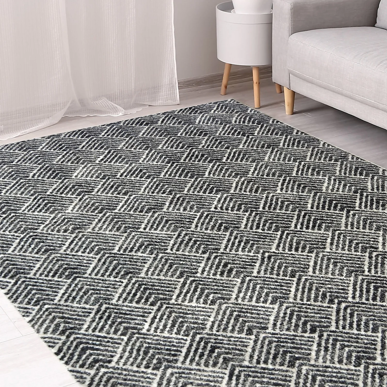 Neptune Recycled Geometric Rug - 160x230cm 4 Neptune Recycled Geometric Rug - 160x230cm - Image 2