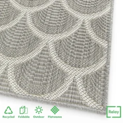 Relay Recycled Indoor/Outdoor Rug - Grey - 120x170cm -Home Style Sales 14015911 1225006088445605