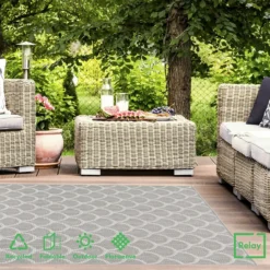 Relay Recycled Indoor/Outdoor Rug - Grey - 120x170cm -Home Style Sales 14015911 1745006088282321