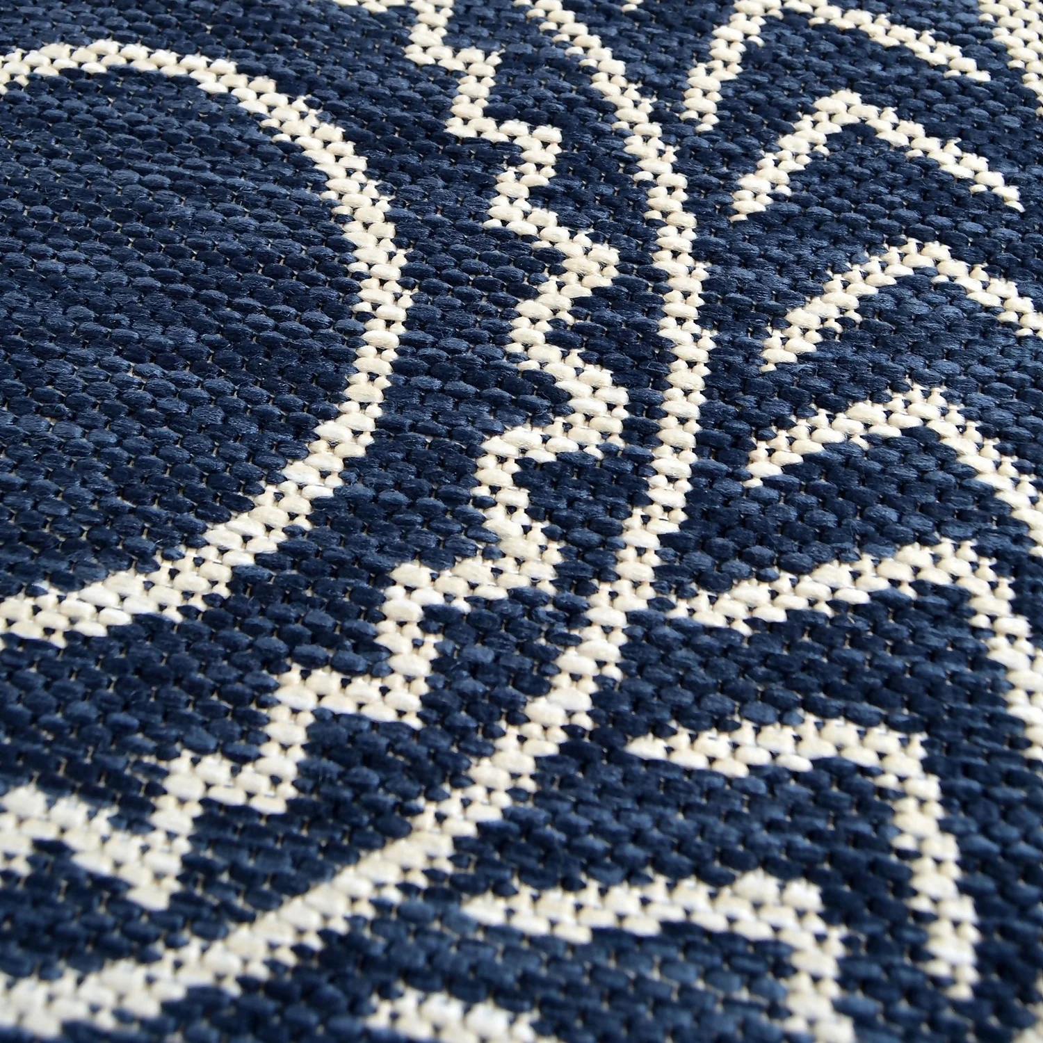 County Circle Indoor/Outdoor Rug - Navy - 133cm 7 County Circle Indoor/Outdoor Rug - Navy - 133cm - Image 5
