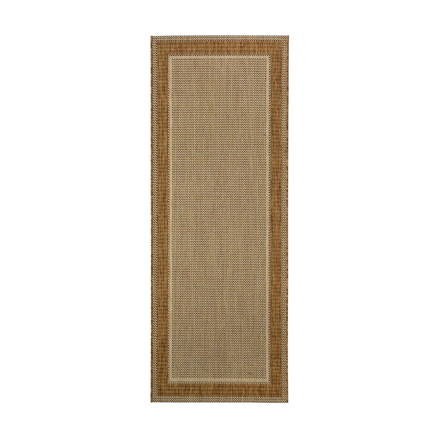 Denver Border Indoor/Outdoor Rug - Latte - 80x200cm 3 Denver Border Indoor/Outdoor Rug - Latte - 80x200cm