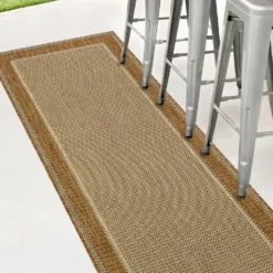 Denver Border Indoor/Outdoor Rug - Latte - 80x200cm 10 Denver Border Indoor/Outdoor Rug - Latte - 80x200cm -Home Style Sales 14016071 9255006092478373