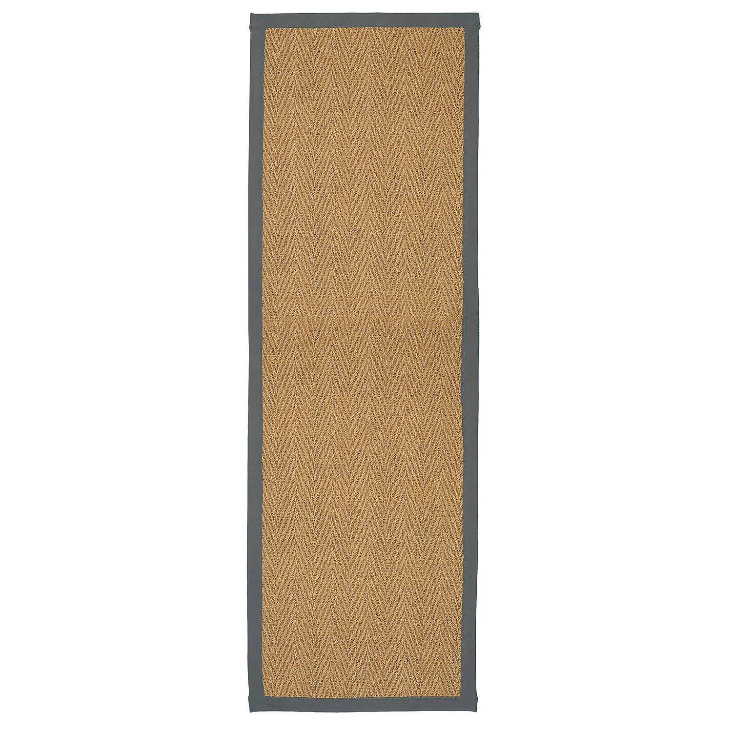 Herringbone Runner With Border - Grey - 60x180cm 3 Herringbone Runner With Border - Grey - 60x180cm