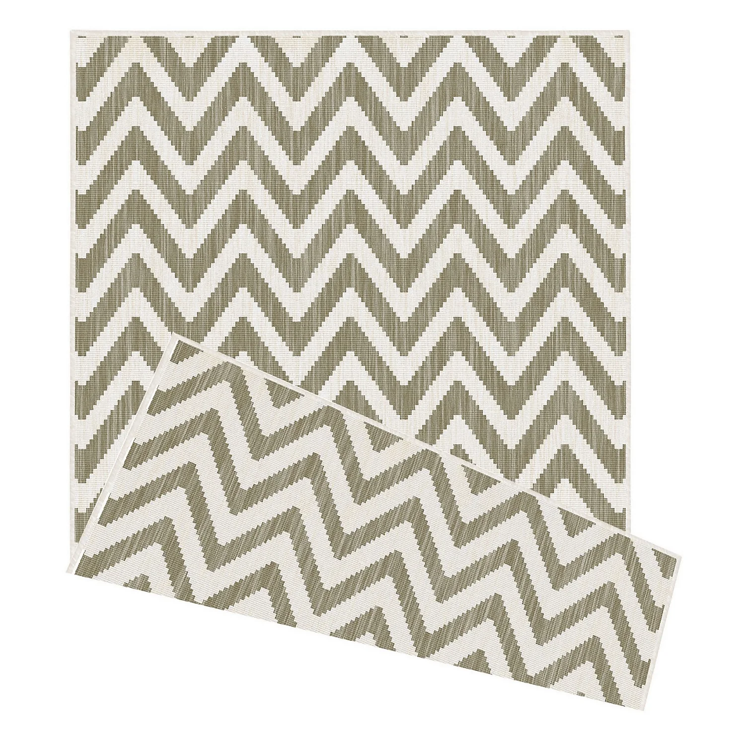 Duo Weave Indoor/Outdoor Rug - Chevrons Natural - 120x170cm 3 Duo Weave Indoor/Outdoor Rug - Chevrons Natural - 120x170cm