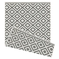 Duo Weave Indoor/Outdoor Rug - Geo Grey - 120x170cm