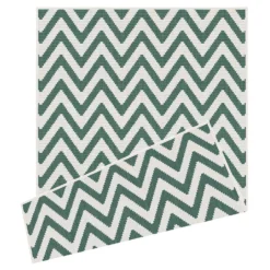 Duo Weave Indoor/Outdoor Rug - Chevrons Green - 160x230cm