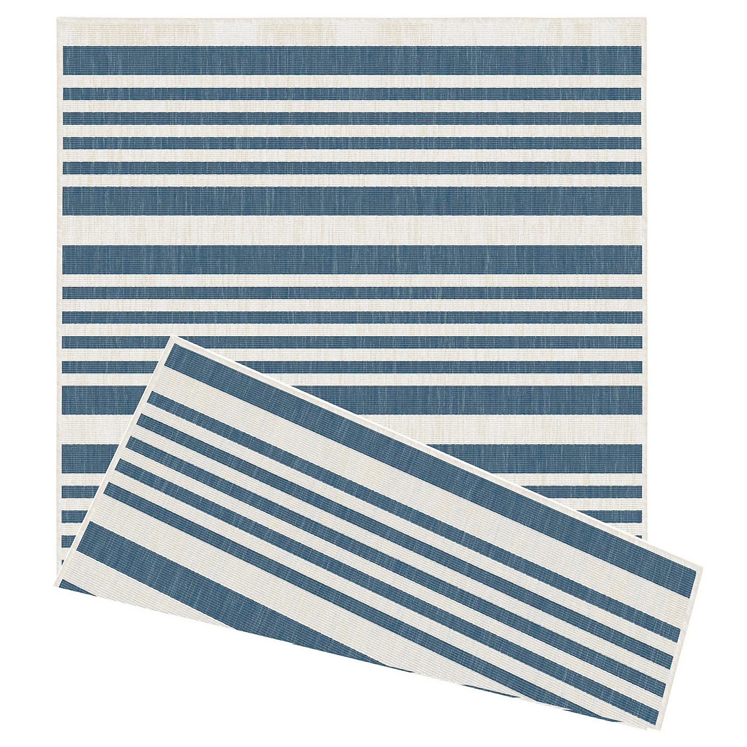 Duo Weave Indoor/Outdoor Rug - Stripes Ocean - 160x230cm 3 Duo Weave Indoor/Outdoor Rug - Stripes Ocean - 160x230cm