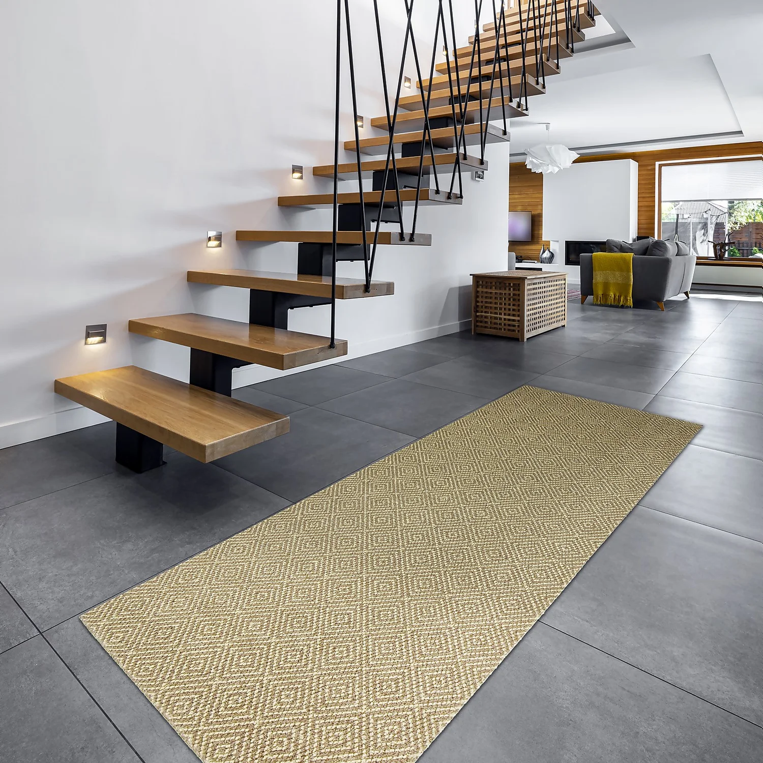 Prague Washable Runner - Mocha - 67x180cm 4 Prague Washable Runner - Mocha - 67x180cm - Image 2