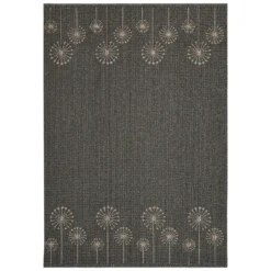 Geneva Washable Rug - Lead & Sand - 80x140cm