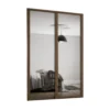 Shaker 2 Door Sliding Wardrobe Kit Mirror With Walnut Frame (W)1753 X (H)2260mm -Home Style Sales 14817123 1275059996568394