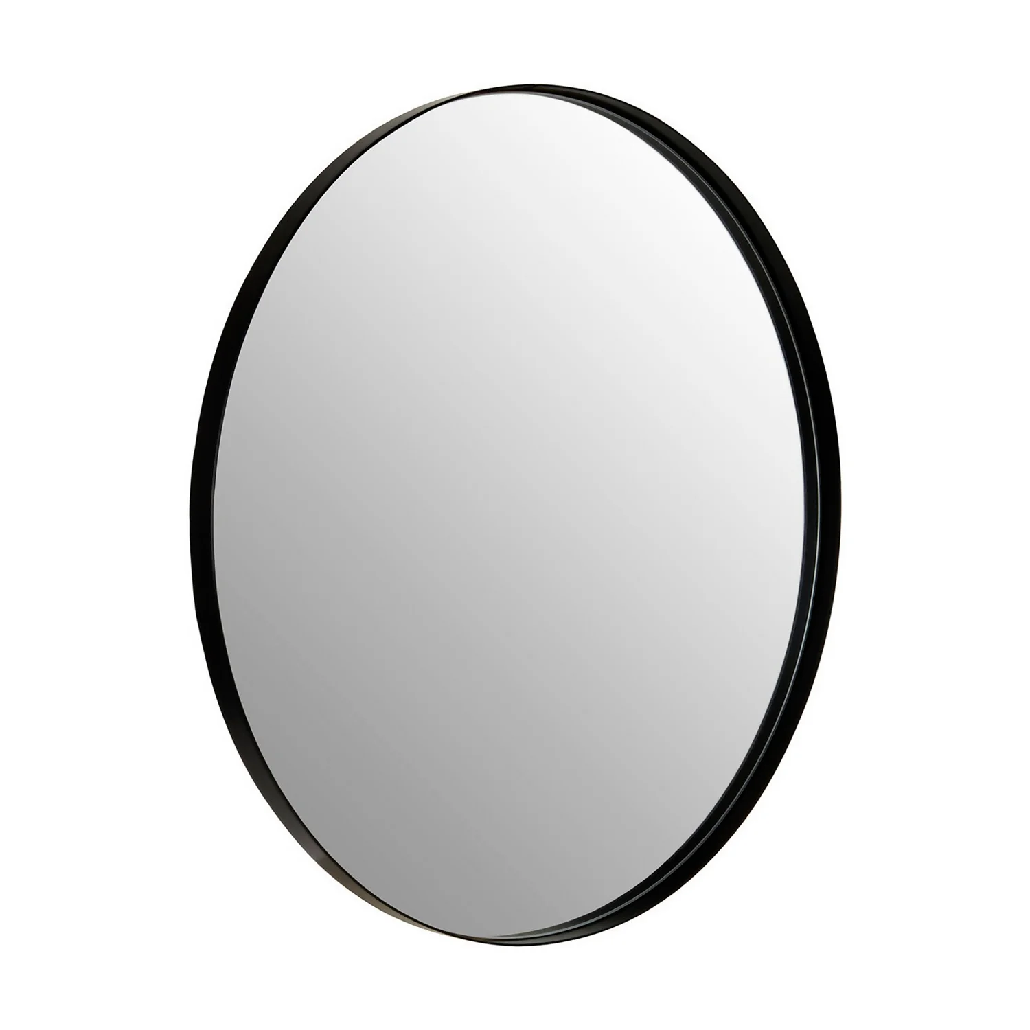 Cindy Large Round Wall Mirror - Matt Black - 70cm 4 Cindy Large Round Wall Mirror - Matt Black - 70cm - Image 2