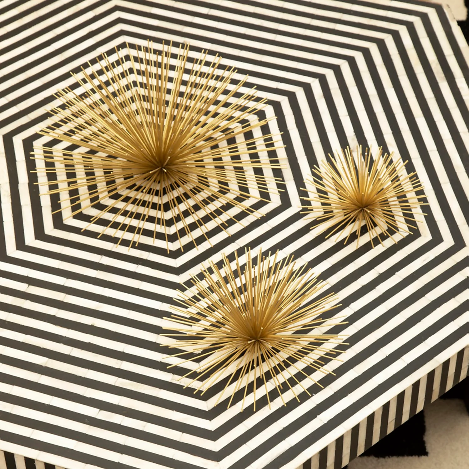 Mirano Set Of 3 Gold Starburst Wall Art 8 Mirano Set Of 3 Gold Starburst Wall Art - Image 6