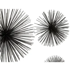 Mirano Set Of 3 Black Starburst Wall Art -Home Style Sales 14821000 9905057937502875