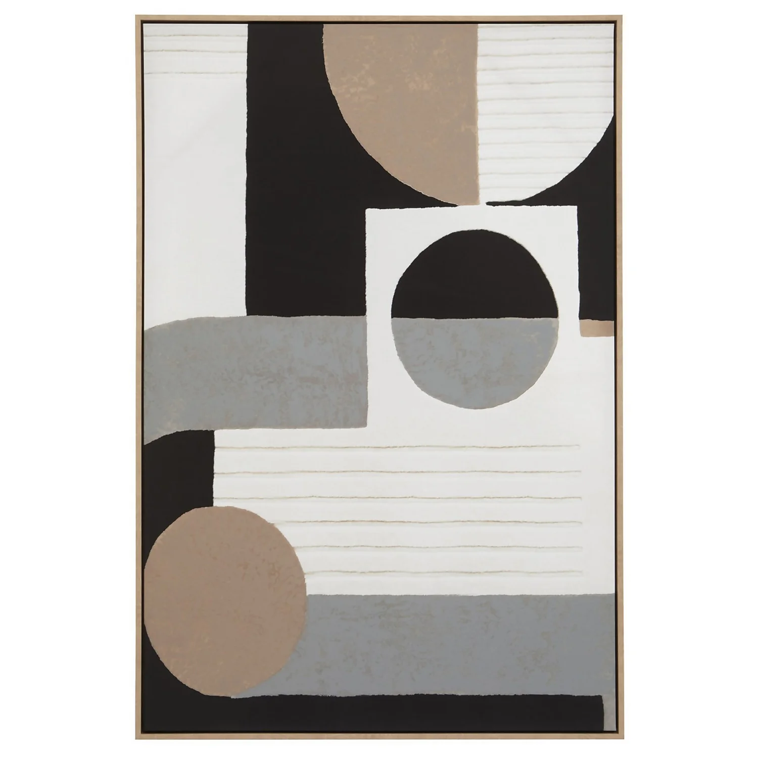 Astratto Abstract Geometric Wall Art - Monochrome - 83x123cm 3 Astratto Abstract Geometric Wall Art - Monochrome - 83x123cm