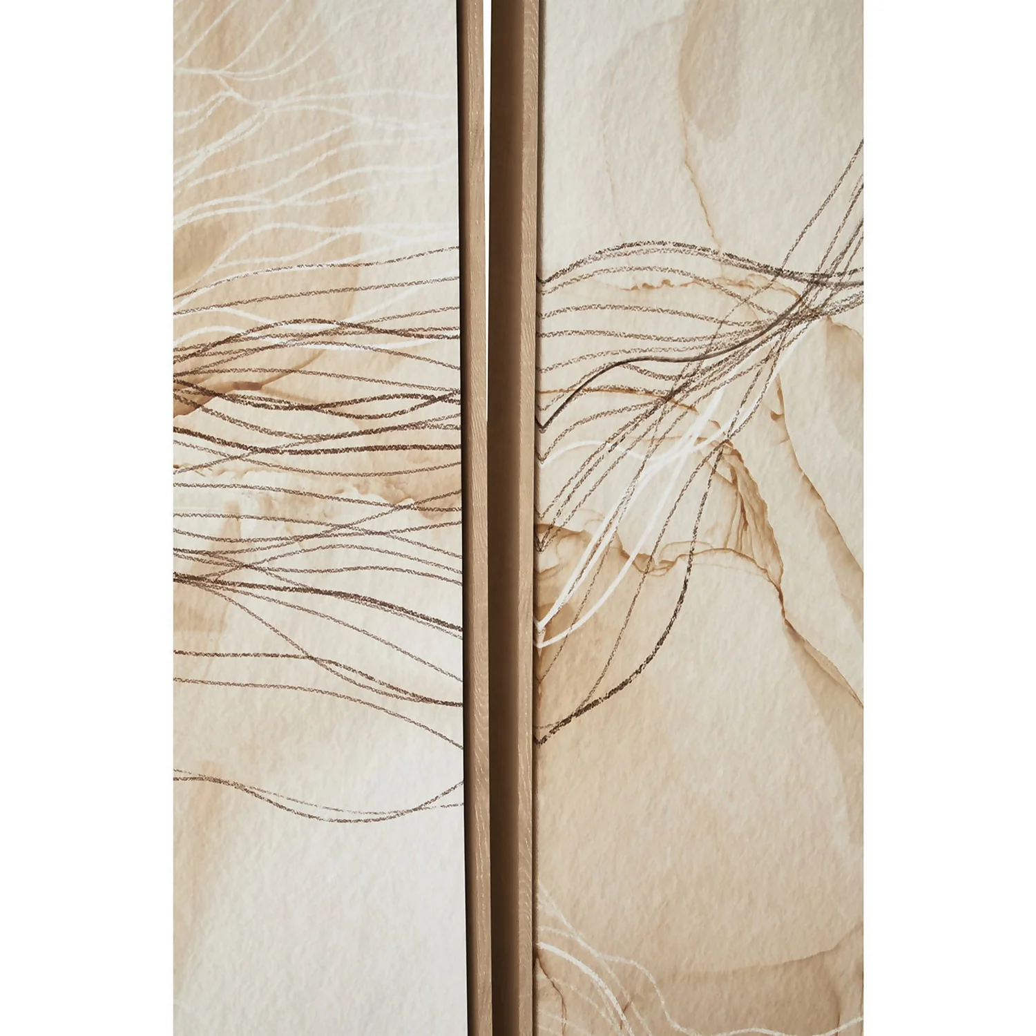 Astratto Set Of 2 Scribble Design Wall Art - Natural - 63x93cm 9 Astratto Set Of 2 Scribble Design Wall Art - Natural - 63x93cm - Image 7